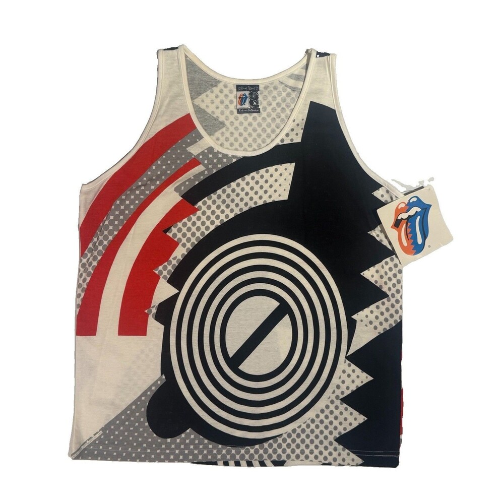 Vintage The Rolling Stones Tank Top 1989 Sm/MD Brockum RARE NOS Steel Wheels 80s